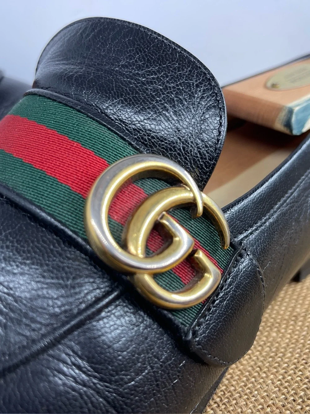 $950 Gucci GG Mens Shoes US 10 Made in Italy